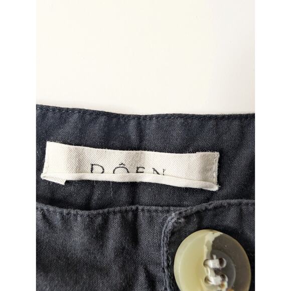 Doen Women's Jade Shorts size 10 Black Pleated High Waist - Picture 5 of 11